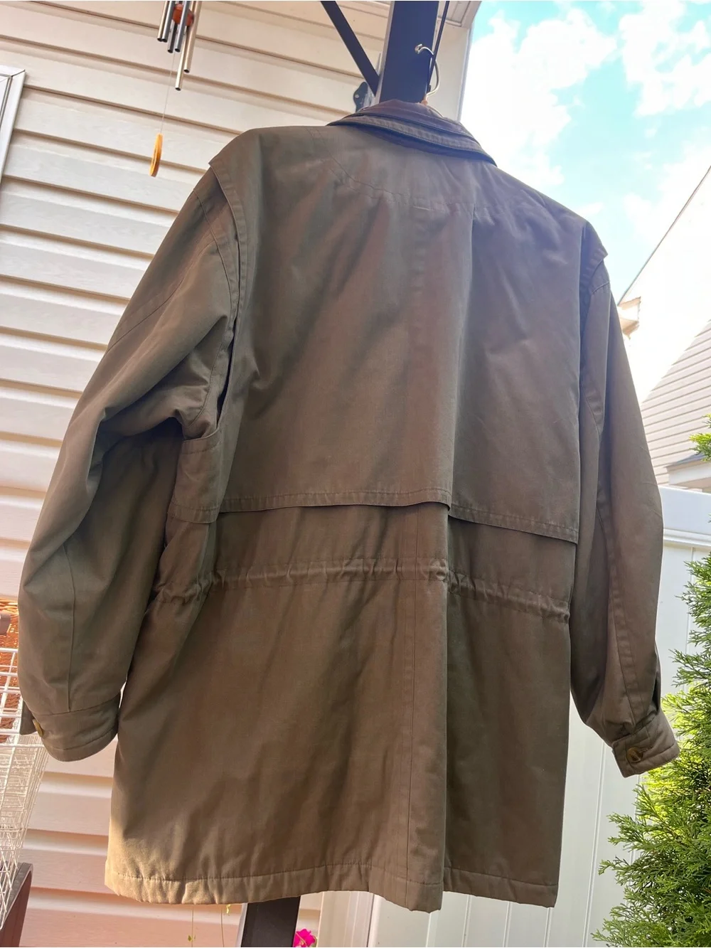 Towne From London Fog Green Gray Utility Field Jacket